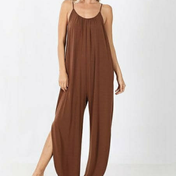 Zenana Outfitters Pants - Zenana Premium side-slit pocket jumpsuit